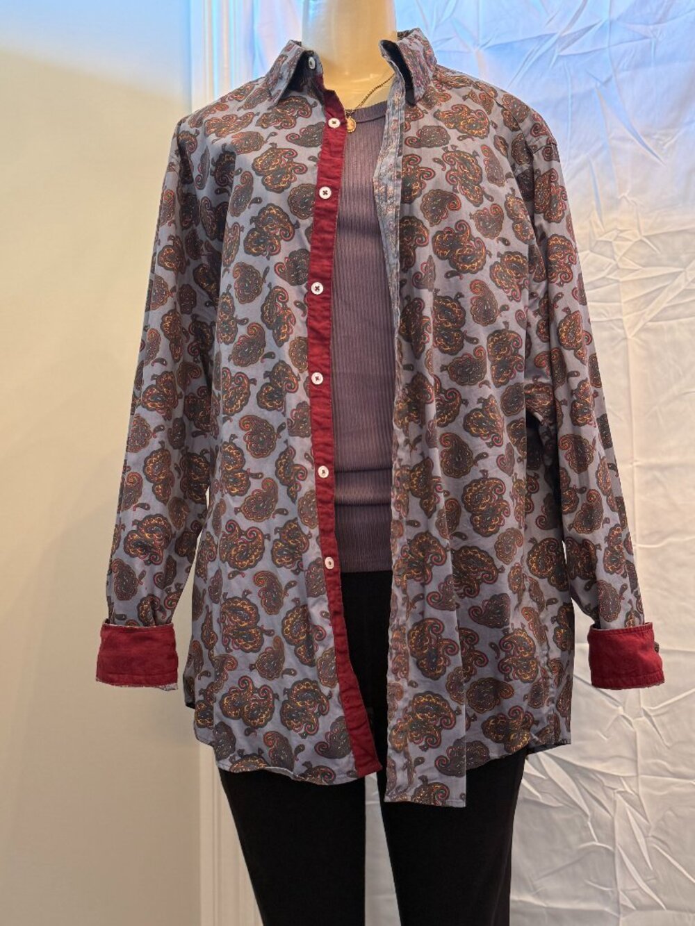 Daniel Cremieux Long Sleeve Paisley print Button down shirt Men's XL